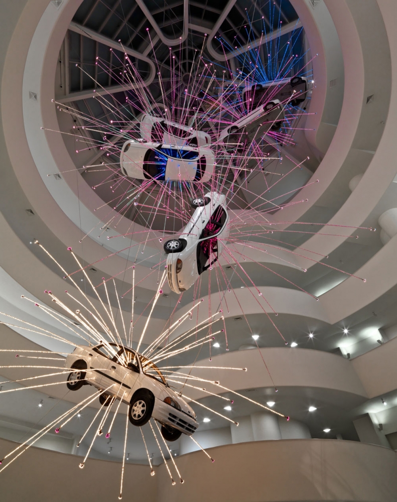 Installation view: Cai Guo-Qiang:&nbsp;I Want to Believe, Solomon R. Guggenheim Museum, New York, February 22&ndash;May 28, 2008